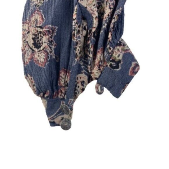 Free People Blue Floral Bohemian Mini Dress - Picture 7 of 10